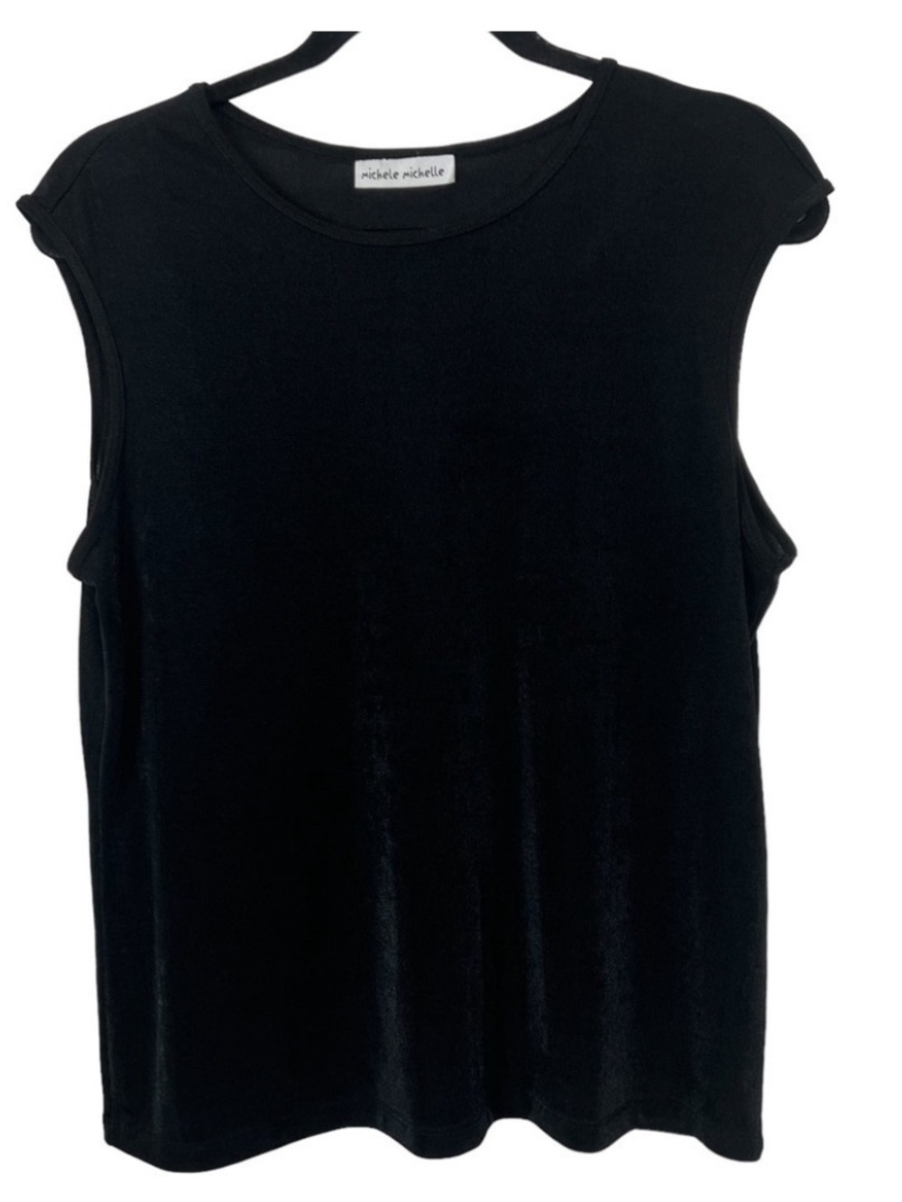 Michele Michelle Black Sleeveless Tank Top Approx Large